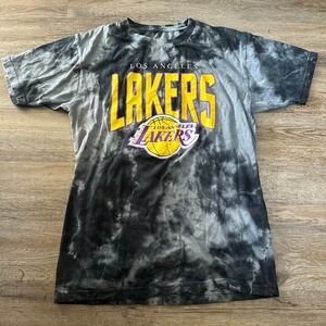 Young & Reckless LA Lakers Tie Dye Graphic T-Shirt Mens Large Black Grey